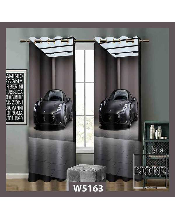 پرده کودک مخمل نوپه هوم Nopehome مدل پانچی طرح ماشین کد W5163
