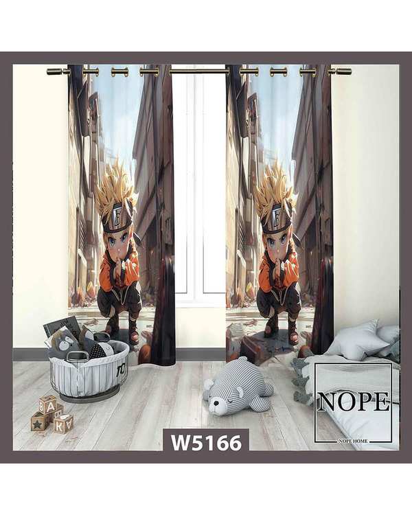 پرده کودک مخمل نوپه هوم Nopehome مدل پانچی طرح کارتونی کد W5166