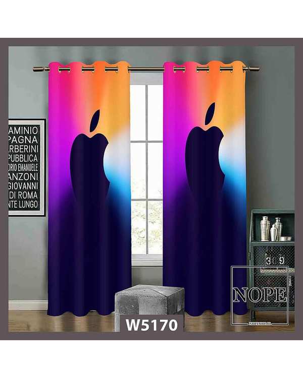 پرده مخمل نوپه هوم Nopehome مدل پانچی طرح اپل کد W5170