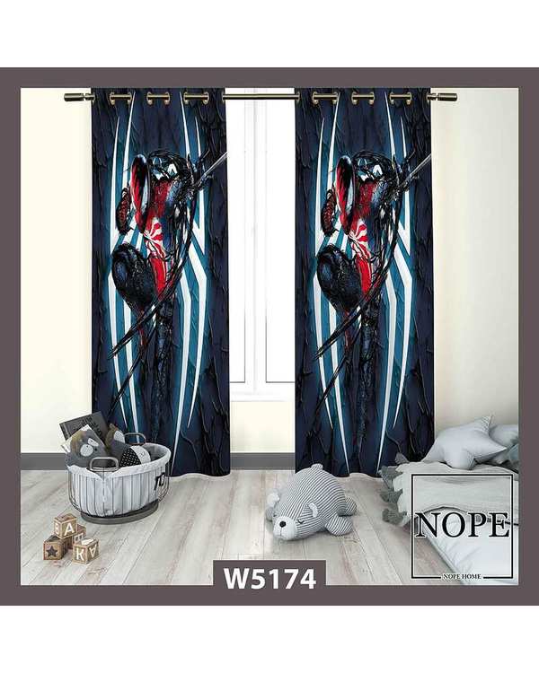 پرده کودک مخمل نوپه هوم Nopehome مدل پانچی طرح مرد عنکبوتی کد W5174