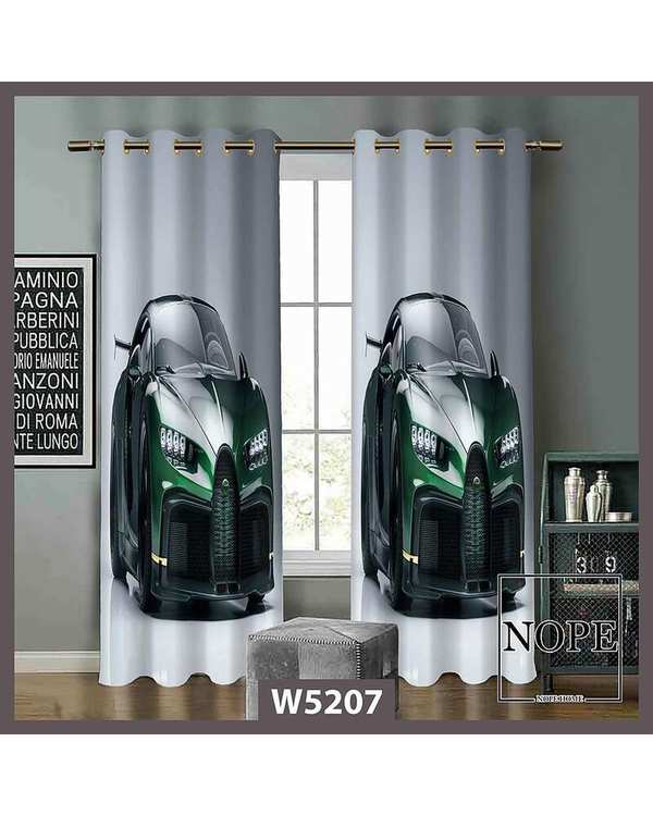 پرده کودک مخمل نوپه هوم Nopehome مدل پانچی طرح ماشین کد W5207