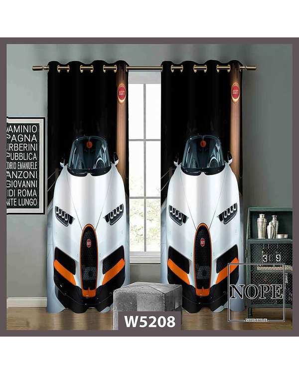 پرده کودک مخمل نوپه هوم Nopehome مدل پانچی طرح ماشین کد W5208