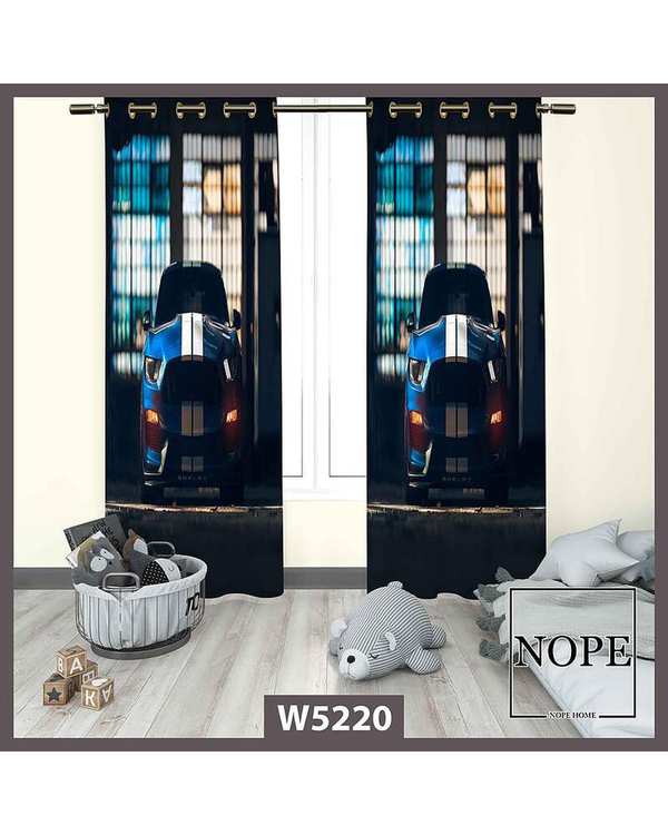 پرده کودک مخمل نوپه هوم Nopehome مدل پانچی طرح ماشین کد W5220