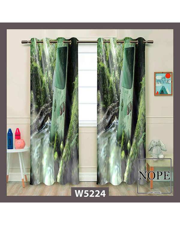 پرده کودک مخمل نوپه هوم Nopehome مدل پانچی طرح گیم کد W5224