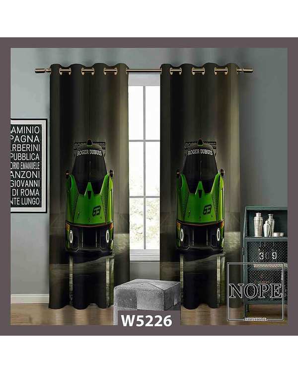 پرده کودک مخمل نوپه هوم Nopehome مدل پانچی طرح ماشین کد W5226