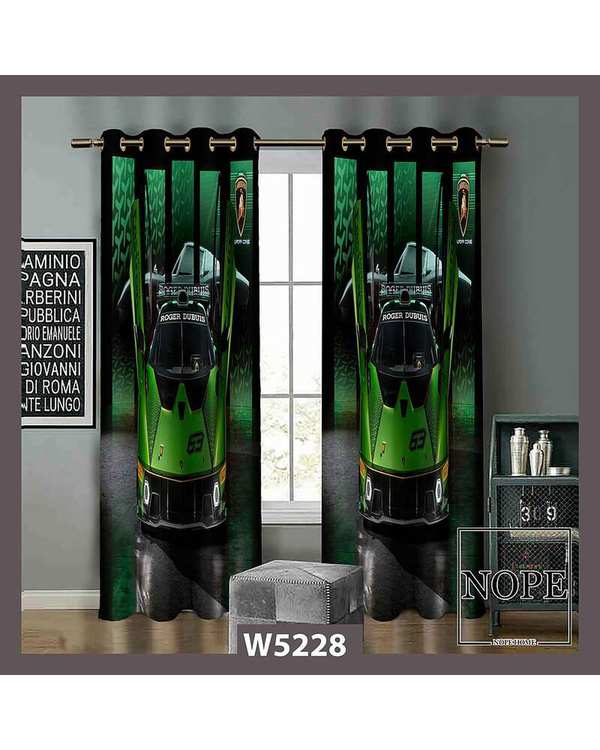 پرده کودک مخمل نوپه هوم Nopehome مدل پانچی طرح ماشین کد W5228
