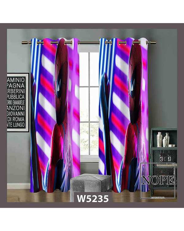 پرده کودک مخمل نوپه هوم Nopehome مدل پانچی طرح اسپایدرمن کد W5235