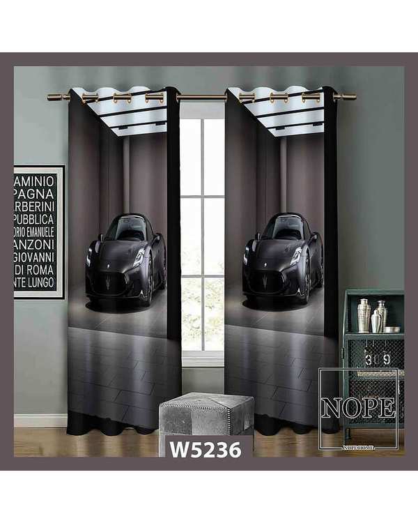 پرده کودک مخمل نوپه هوم Nopehome مدل پانچی طرح ماشین کد W5236