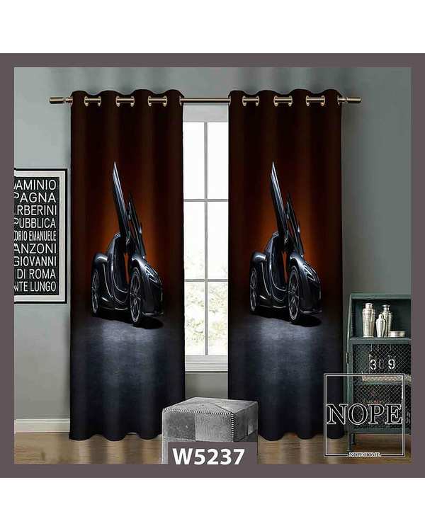 پرده کودک مخمل نوپه هوم Nopehome مدل پانچی طرح ماشین کد W5237