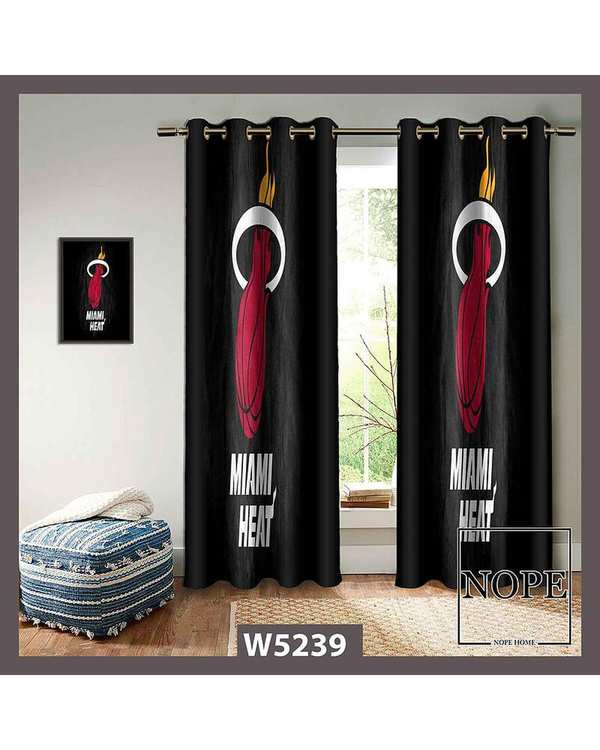 پرده کودک مخمل نوپه هوم Nopehome مدل پانچی طرح بسکتبال کد W5239
