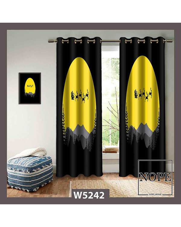 پرده کودک مخمل نوپه هوم Nopehome مدل پانچی طرح گوزن کد W5242