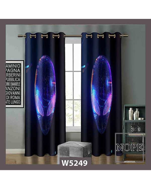 پرده کودک مخمل نوپه هوم Nopehome مدل پانچی طرح آدم فضایی کد W5249