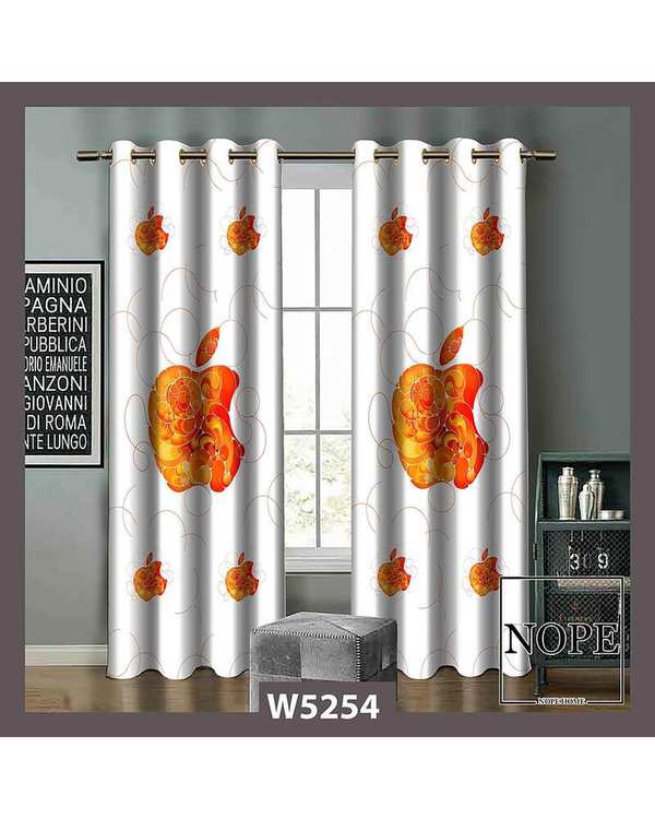 پرده کودک مخمل نوپه هوم Nopehome مدل پانچی طرح اپل کد W5254