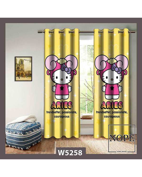 پرده کودک مخمل نوپه هوم Nopehome مدل پانچی طرح کارتونی کد W5258