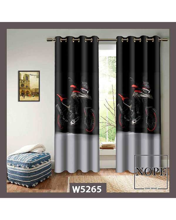 پرده کودک مخمل نوپه هوم Nopehome مدل پانچی طرح موتور کد W5265