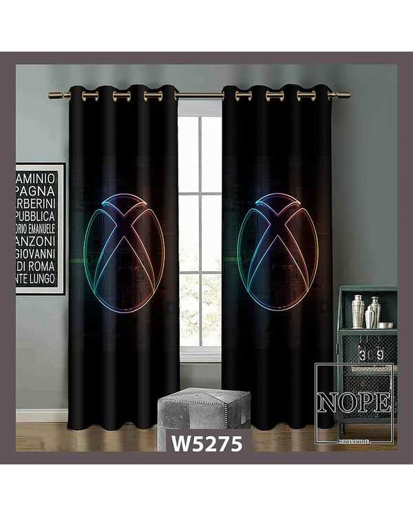 پرده کودک مخمل نوپه هوم Nopehome مدل پانچی طرح ایکس باکس کد W5275