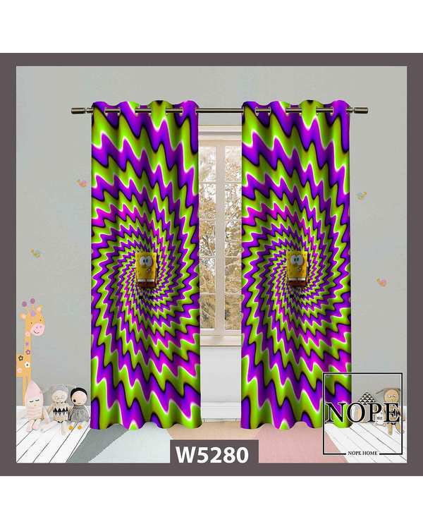 پرده کودک مخمل نوپه هوم Nopehome مدل پانچی طرح باب اسفنجی کد W5280