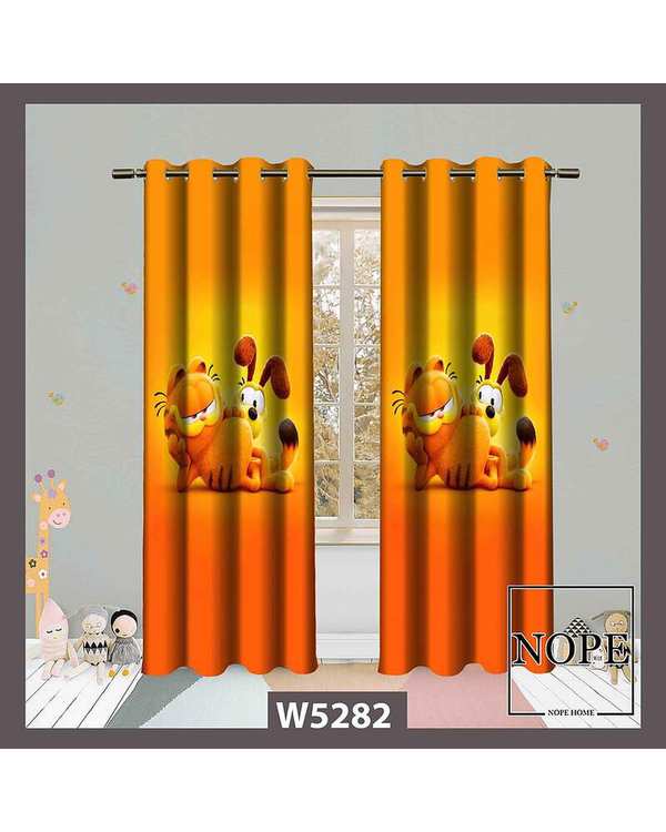 پرده کودک مخمل نوپه هوم Nopehome مدل پانچی طرح گارفیلد کد W5282