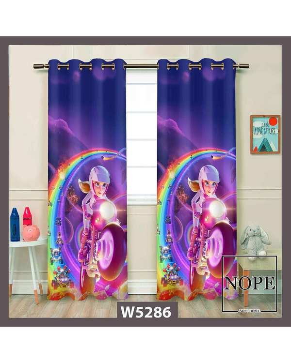 پرده کودک مخمل نوپه هوم Nopehome مدل پانچی طرح کارتونی کد W5286
