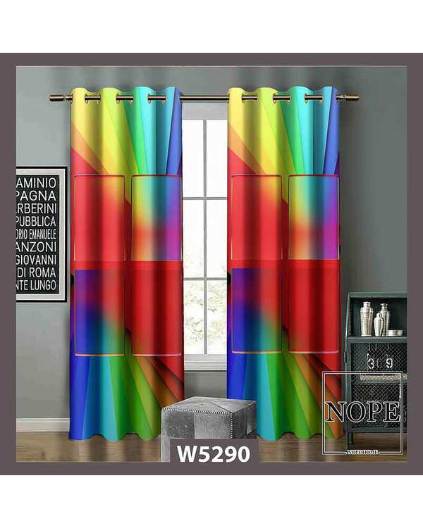 پرده کودک مخمل نوپه هوم Nopehome مدل پانچی طرح ویندوز کد W5290