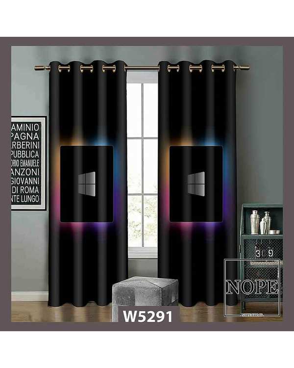 پرده کودک مخمل نوپه هوم Nopehome مدل پانچی طرح ویندوز کد W5291