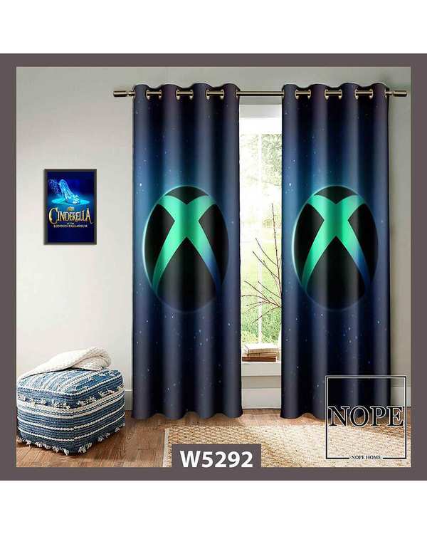 پرده کودک مخمل نوپه هوم Nopehome مدل پانچی طرح ایکس باکس کد W5292