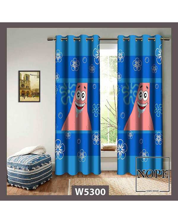پرده کودک مخمل نوپه هوم Nopehome مدل پانچی طرح پاتریک کد W5300