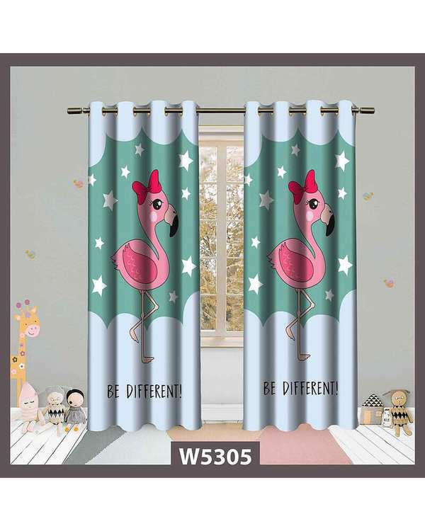 پرده کودک مخمل نوپه هوم Nopehome مدل پانچی طرح پلیکان کد W5305