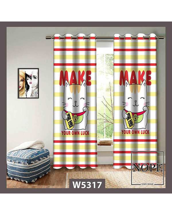 پرده کودک مخمل نوپه هوم Nopehome مدل پانچی طرح کارتونی کد W5317