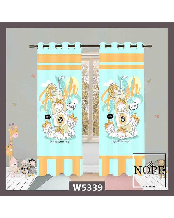 پرده کودک مخمل نوپه هوم Nopehome مدل پانچی طرح کارتونی کد W5339