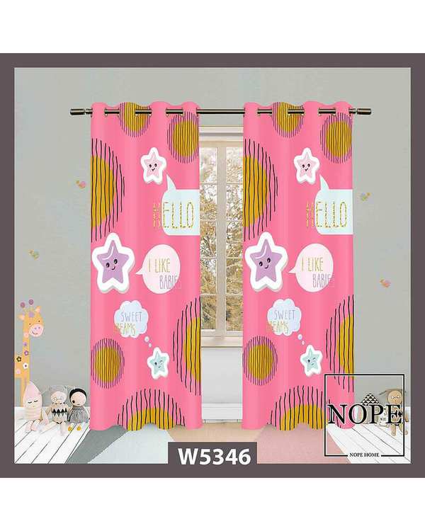 پرده کودک مخمل نوپه هوم Nopehome مدل پانچی طرح ستاره کد W5346