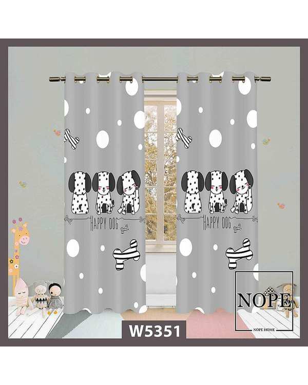پرده کودک مخمل نوپه هوم Nopehome مدل پانچی طرح سگ کد W5351