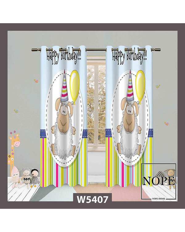 پرده کودک مخمل نوپه هوم Nopehome مدل پانچی طرح گوسفند کد W5407