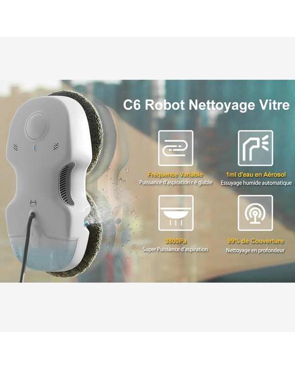 شیشه پاک کن رباتیک هوشمند سفید هات شیائومی Robot Hutt DDC55 - تصویر 2