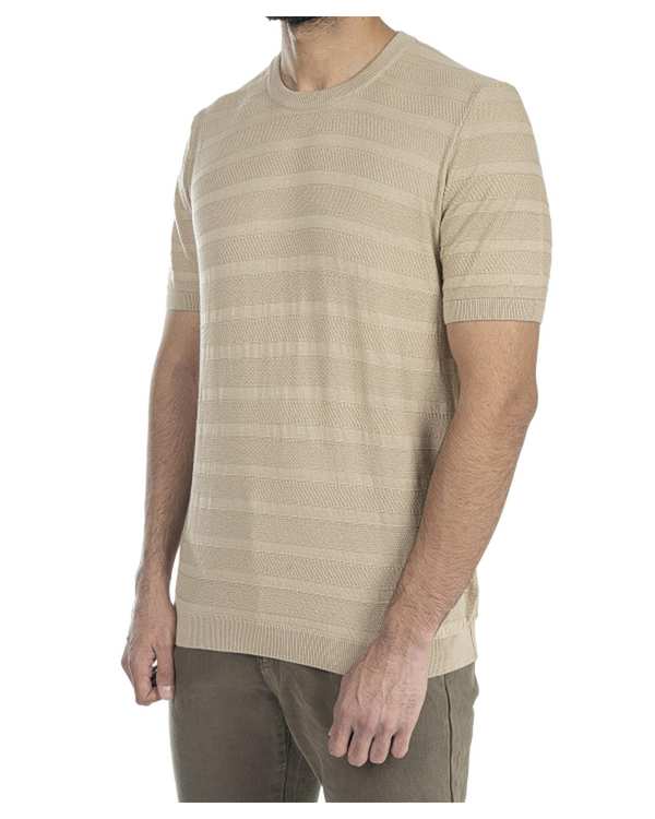 تی شرت مردانه بافت یقه گرد خاکی سوپردرای Superdry کد M16A41705T