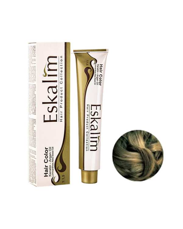 رنگ مو قهوه ای زیتونی روشن اسکالیم Eskalim شماره 5.8 حجم 100ml