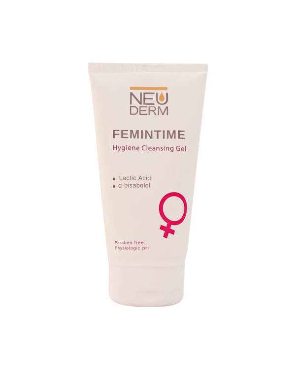 ژل بهداشتی بانوان نئودرم Neuderm مدل Femintime حجم ۱۵۰ml