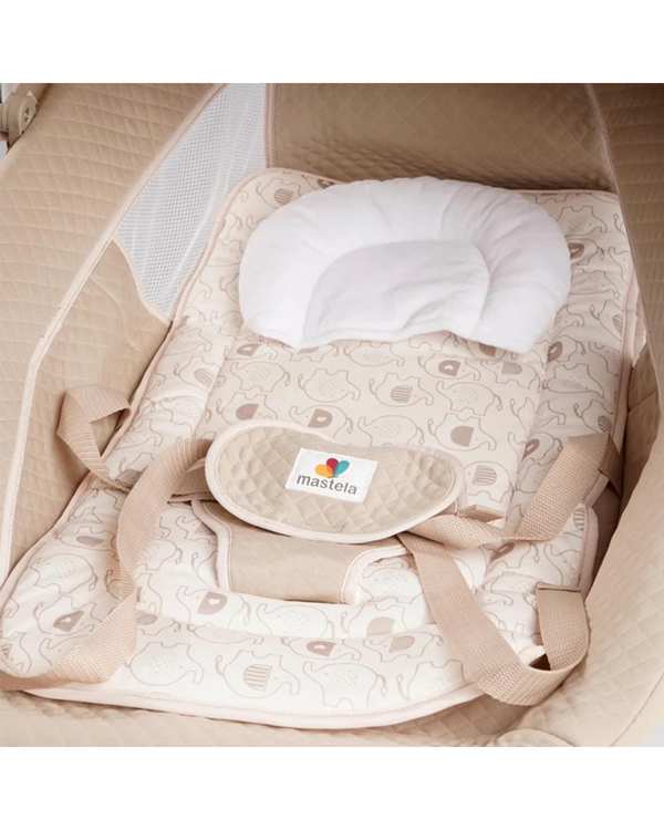 گهواره و تاب برقی کرم ماستلا Mastela مدل deluxe multi-functional bassinet 3in1 - تصویر 4
