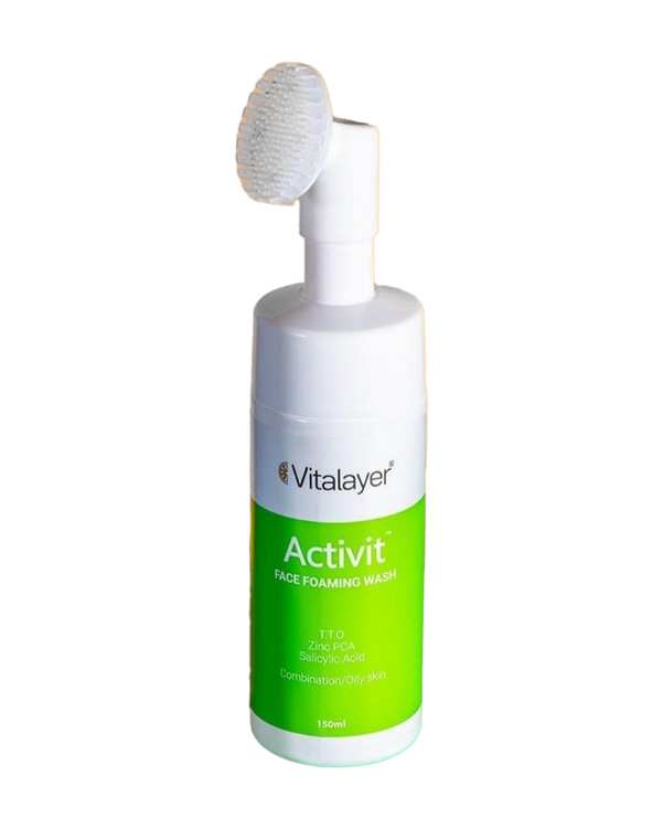 فوم شستشوی صورت ویتالیر Vitalayer مدل اکتیویت Activit مناسب پوست های مختلط و چرب 150ml