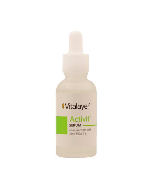 سرم صورت ویتالیر Vitalayer مدل اکتی ویت Activit حاوی نیاسینامید و زینک PCA حجم 30ml