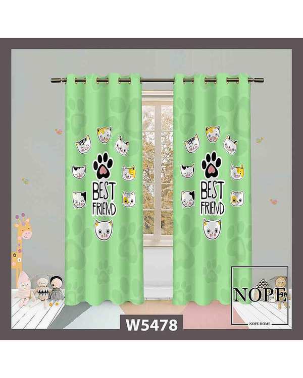 پرده کودک مخمل نوپه هوم Nopehome مدل پانچی طرح رد پا کد W5478