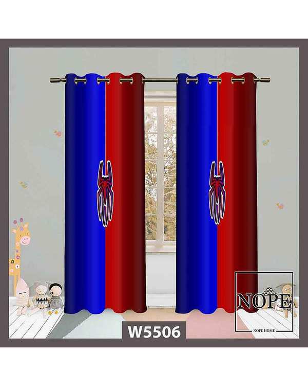 پرده کودک مخمل نوپه هوم Nopehome مدل پانچی طرح عنکبوت کارتونی کد W5506