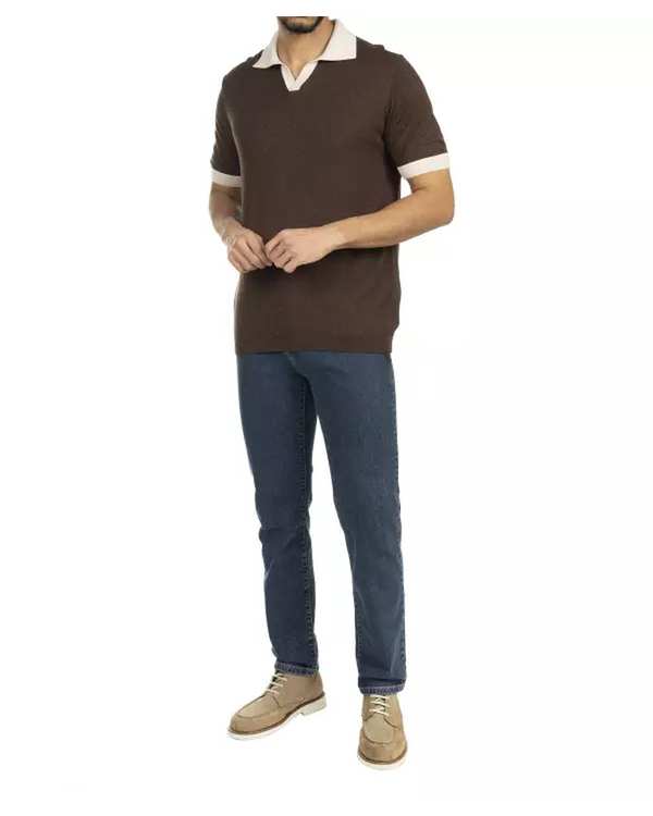 پولوشرت مردانه بافت شکلاتی شیری سوپردرای Superdry کدM11A41701T - تصویر 3