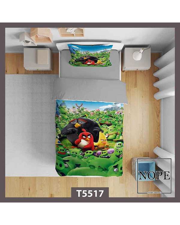 روتختی کودک یک نفره 5 تکه نوپه هوم Nopehome طرح انیمیشن Angry Births کد T5517