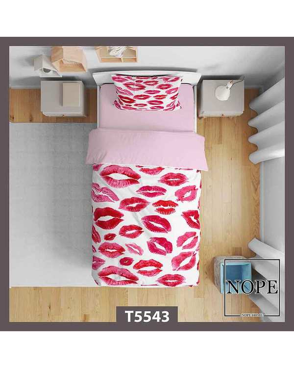 روتختی کودک یک نفره 5 تکه نوپه هوم Nopehome طرح رژ لب کد T5543