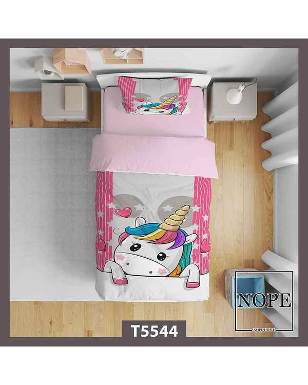 روتختی کودک یک نفره 5 تکه نوپه هوم Nopehome طرح اسب تکشاخ کد T5544