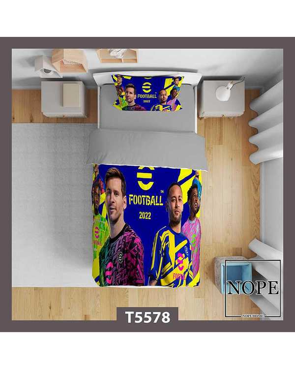 روتختی کودک یک نفره 5 تکه نوپه هوم Nopehome طرح فوتبالی کد T5578
