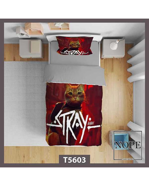 روتختی کودک یک نفره 5 تکه نوپه هوم Nopehome طرح گربه کد T5603