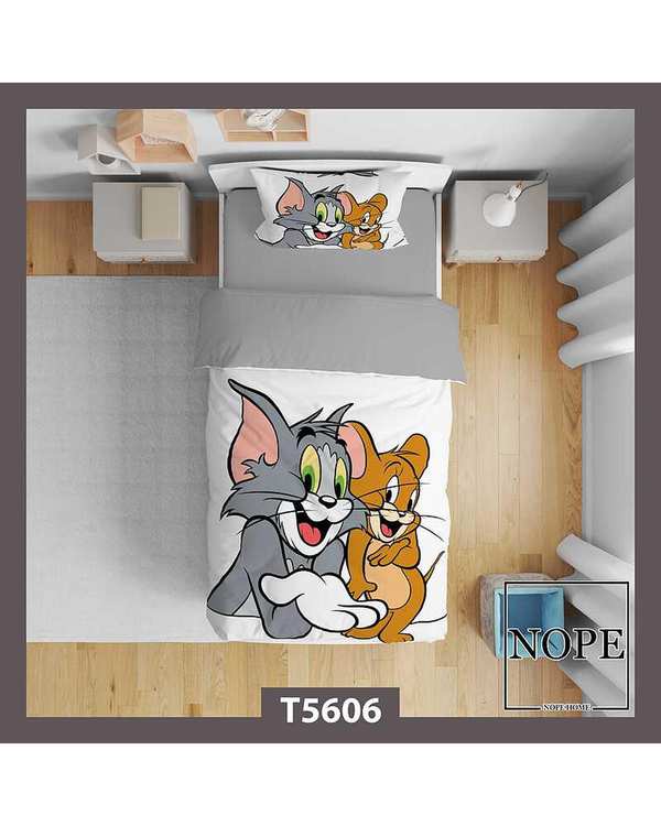 روتختی کودک یک نفره 5 تکه نوپه هوم Nopehome طرح tom & jerry کد T5606