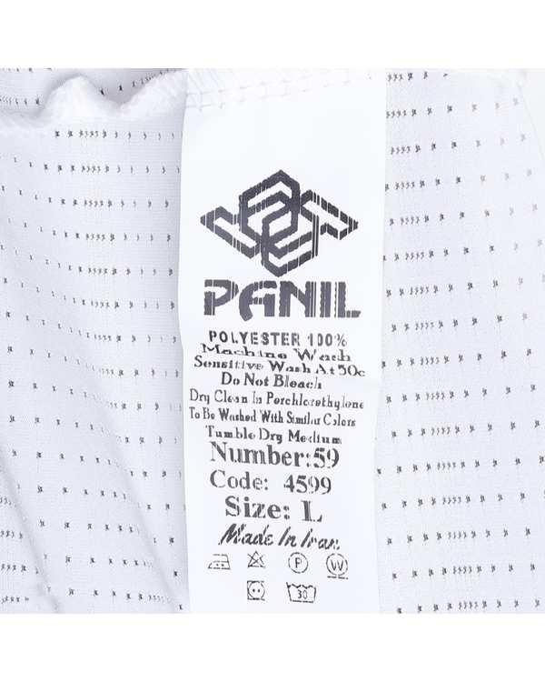شلوارک ورزشی مردانه کشاله دار سفید پانیل Panil کد 4599 - تصویر 5